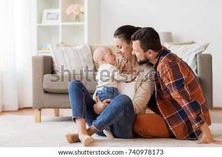 Similar – Image, Stock Photo young mother playing with baby girl outdoors in a park, happy family concept. love mother daughter