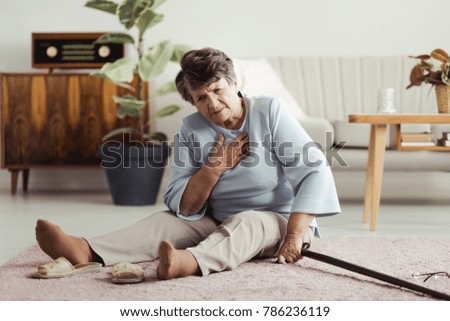 Similar – Image, Stock Photo Lonely woman (blurred) walking across the street