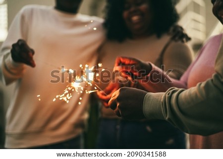 Similar – Image, Stock Photo Hand fireworks Sparkler