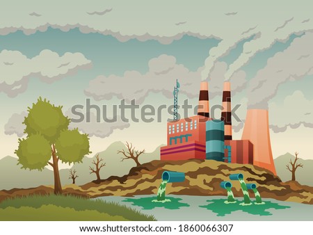 Similar – Image, Stock Photo Chimney Tree Factory Sky