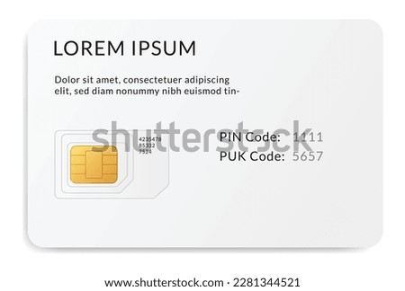 Sim card type, icon isolated. Smart cellular wireless communication gsm chip, electronics or telecommunication microchip design on white. Vector mobile technology