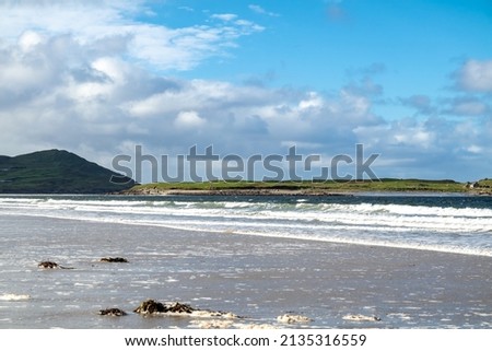 The island of Inishkeel in County Donegal, Ireland, seen from Narin beach Stok fotoğraf © 
