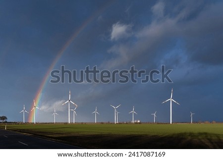 Similar – Image, Stock Photo Rainbow after a thunderstorm in Gembeck at Twistetal in the district of Waldeck-Frankenberg in Hesse, Germany