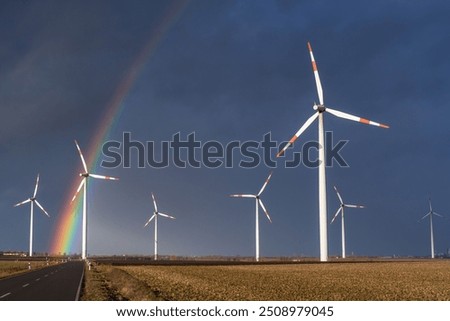 Similar – Image, Stock Photo Rainbow after a thunderstorm in Gembeck at Twistetal in the district of Waldeck-Frankenberg in Hesse, Germany