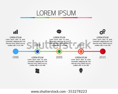 Timeline Infographic, Eps10, Vector Illustration. - 353278223 ...