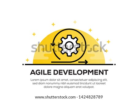 AGILE DEVELOPMENT AND ILLUSTRATION ICON CONCEPT