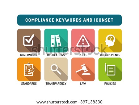 Compliance Flat Icon Set