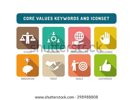 Core Values Flat Icon Set