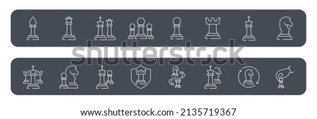 Chess icons set . Chess pack symbol vector elements for infographic web