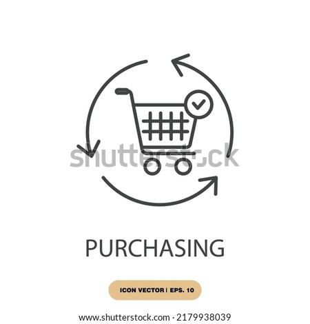 purchasing icons  symbol vector elements for infographic web