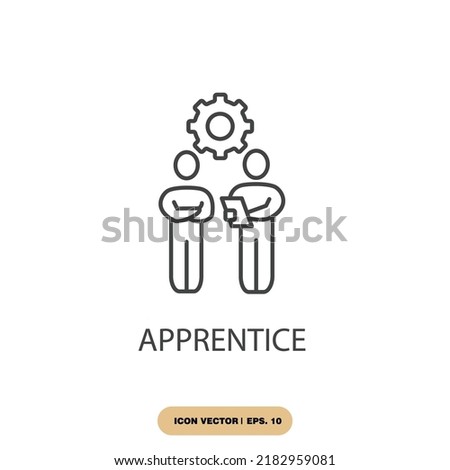 apprentice icons  symbol vector elements for infographic web