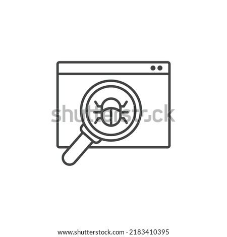 Manual debugging process icons  symbol vector elements for infographic web