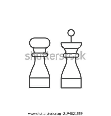 Salt or pepper shaker  icons  symbol vector elements for infographic web