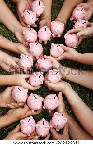 Piggy Banks in hands