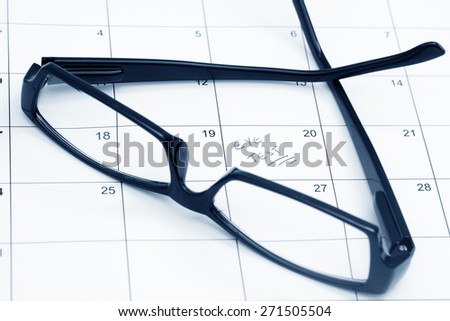 Glasses  - calendar entry for Eye test