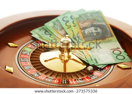 Australian Money - Aussie currency with Roulette Wheel