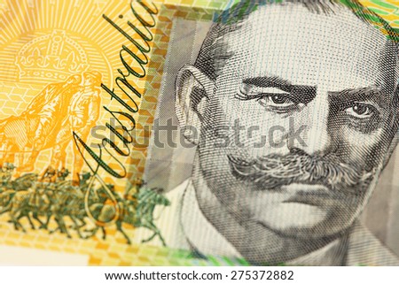 Australian Money - Aussie currency closeup