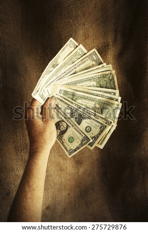 Money in hands