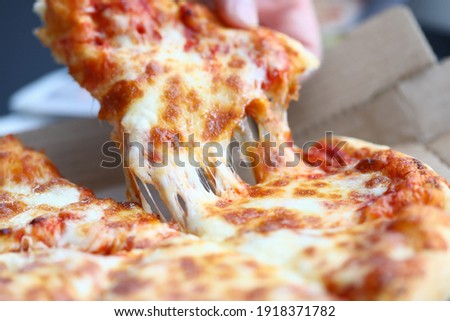 Similar – Image, Stock Photo Close up of pizza with wine on wood