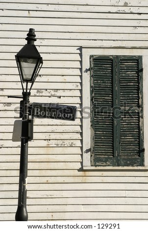 Bourbon Street Sign and Window