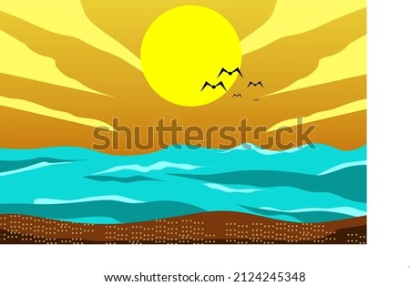 beach illustration background can be used as a photo or business background and others