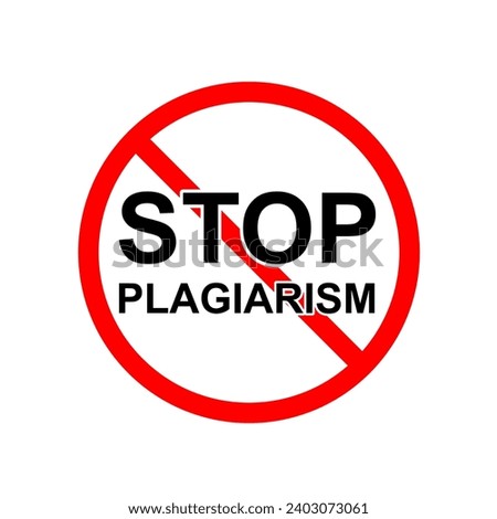 stop plagiarism symbol or sign vector editable to many purpose, do not steal idea