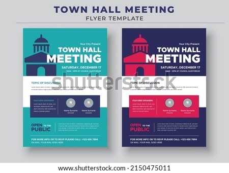 Town Hall Meeting Flyer Templates, City Hall Flyer and Poster