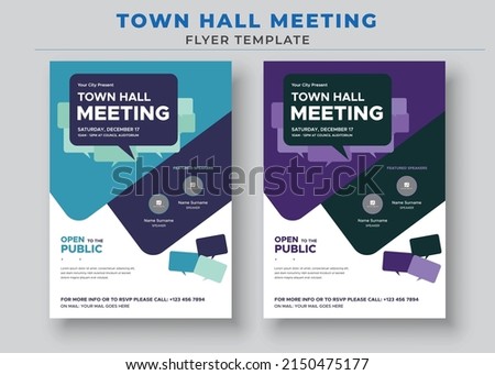 Town Hall Meeting Flyer Templates, City Hall Flyer and Poster