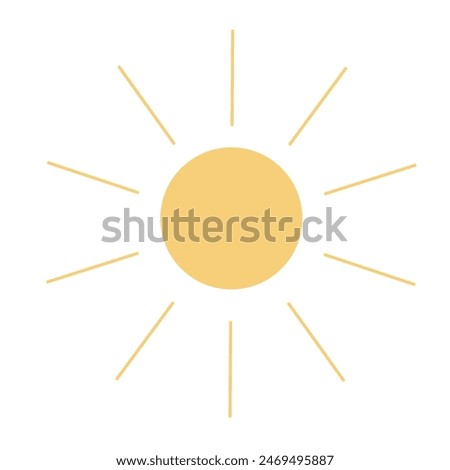 Hand made vector Architecture Sustainability diagram Sun vector illustration