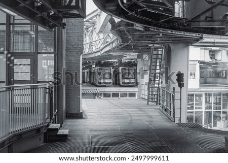 Similar – Image, Stock Photo Wuppertal suspension railway, monorail above the Wupper.