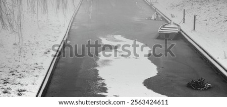 Similar – Image, Stock Photo At the frozen canal II