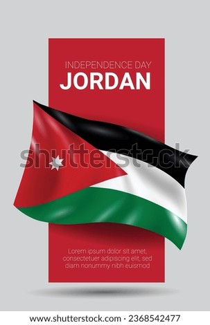 Jordan Independence Day Vector Flag