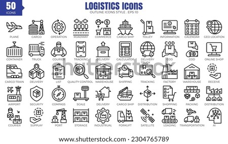 A set 50 icons of Logistics (outline) style.
The collection includes of business developments,programing , web design,app design and more.