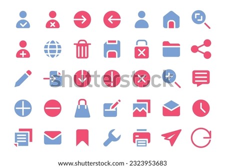 User interface (flat) icons set. The collection includes in business development, programming, web design, app design, and more.