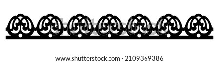 Decorative element for laser cutting and printing. Editable vector, color replacement and resizing. Large format file.