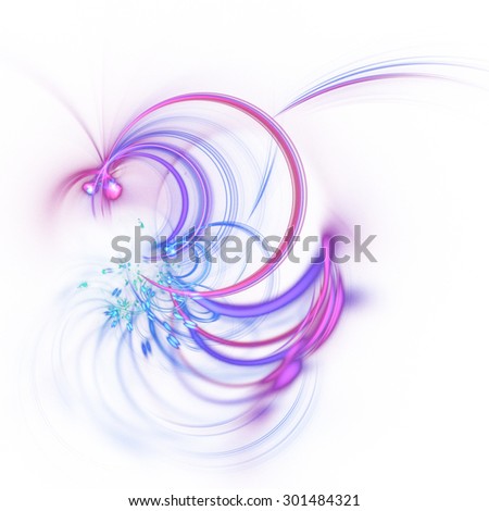 Abstract glowing fancy pattern. Colorful graceful background with light effect, shining stars. Illustration for artwork, party flyers, posters, banners.