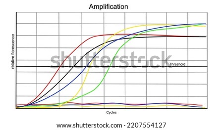 The amplification curve of real time-PCR or Qualitative PCR technique for detected target DNA