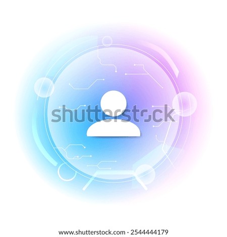 User admin design concept. Gradient colors. Vector illustration.   