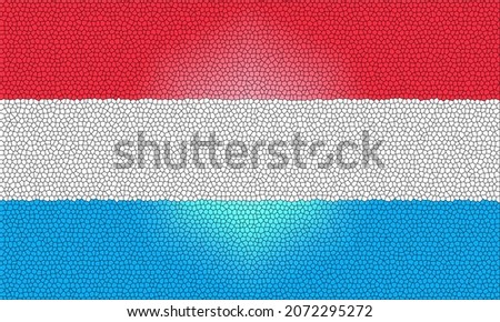 Luxembourg  flag. LU national banner. Luxembourg  patriotism symbol. State banner of capital of  Luxembourg . Nation independence logo LUX. Flag with stained glass texture effect. 2D Image Stok fotoğraf © 