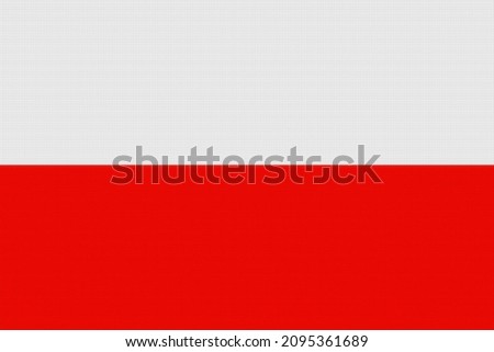 Poland  flag. PL national goverment symbol. State banner of capital  Warsaw  city. Poland  patriotism logo. Nation independence day POL. Flag with colored tiles texture. 2D Image Stok fotoğraf © 