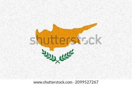 Cyprus  flag. CY government symbol. Gov nationt banner of capital  Nicosia  city. Cyprus  patriotism banner. Independence CYP logo. Flag with art sponge effect. 2D Image Stok fotoğraf © 