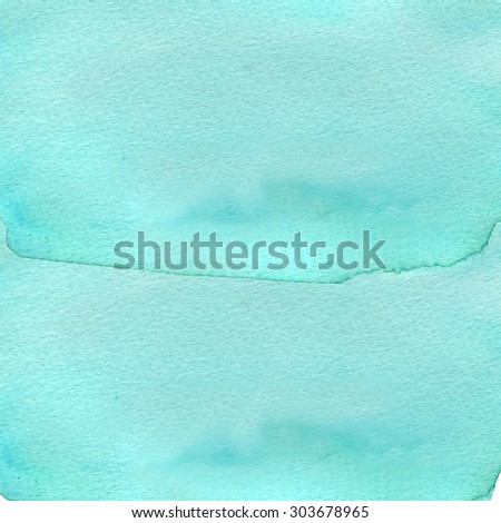 Colorful watercolor texture background image. High resolution texture. Aqua green color.