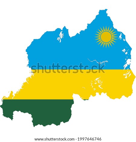 East Africa Rwanda country flag vector on white background