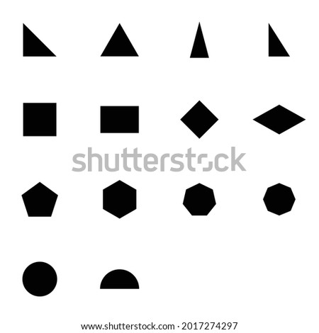 set of objects with various facets icon, set objects icon vector symbol illustration