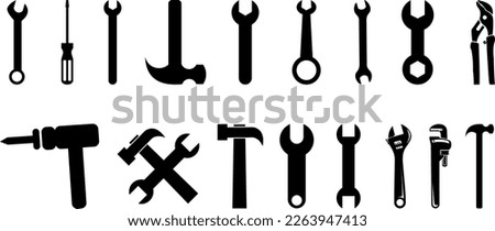 Construction tool icon collection - vector illustration