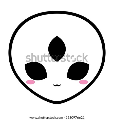 Cute Three Eyes Alien. Have you ever seen that kind of Alien?