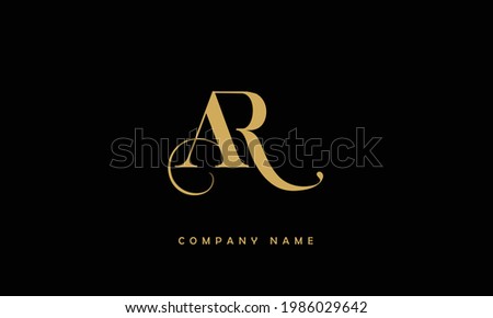 AR, RA Alphabet Letters Logo Monogram Stock fotó © 