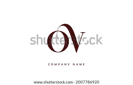 VO, OV Alphabets Letters Logo Monogram