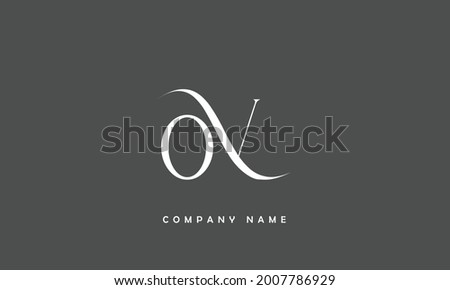 VO, OV Alphabets Letters Logo Monogram