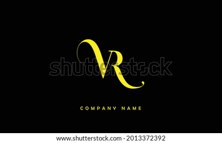 VR, RV Alphabets Letters Logo Monogram